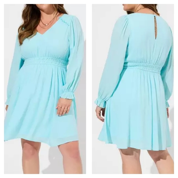 Torrid Mini Wash Gauze Wide Waist Skater Dress Size 4 - Picture 1 of 5